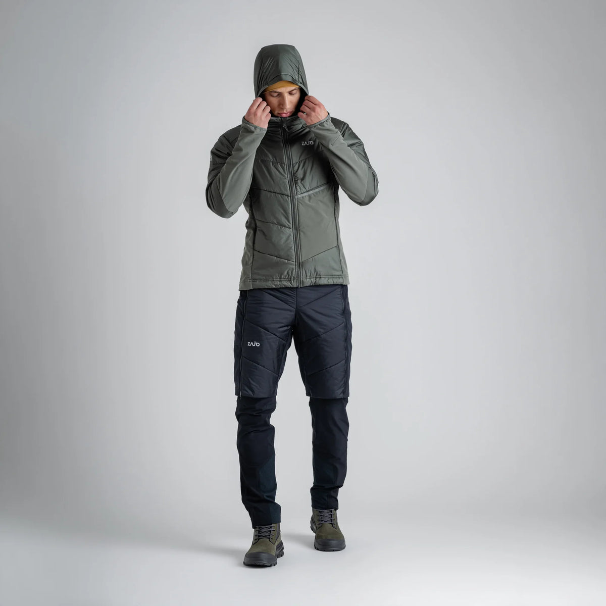 Spiro Men's Insulated Hybrid Jacket — Black