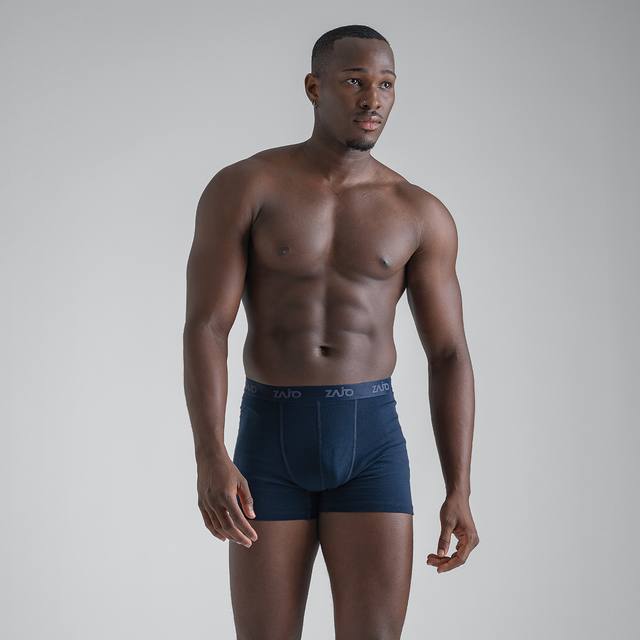 Senti Men's Merino Boxer Briefs — Dark Navy