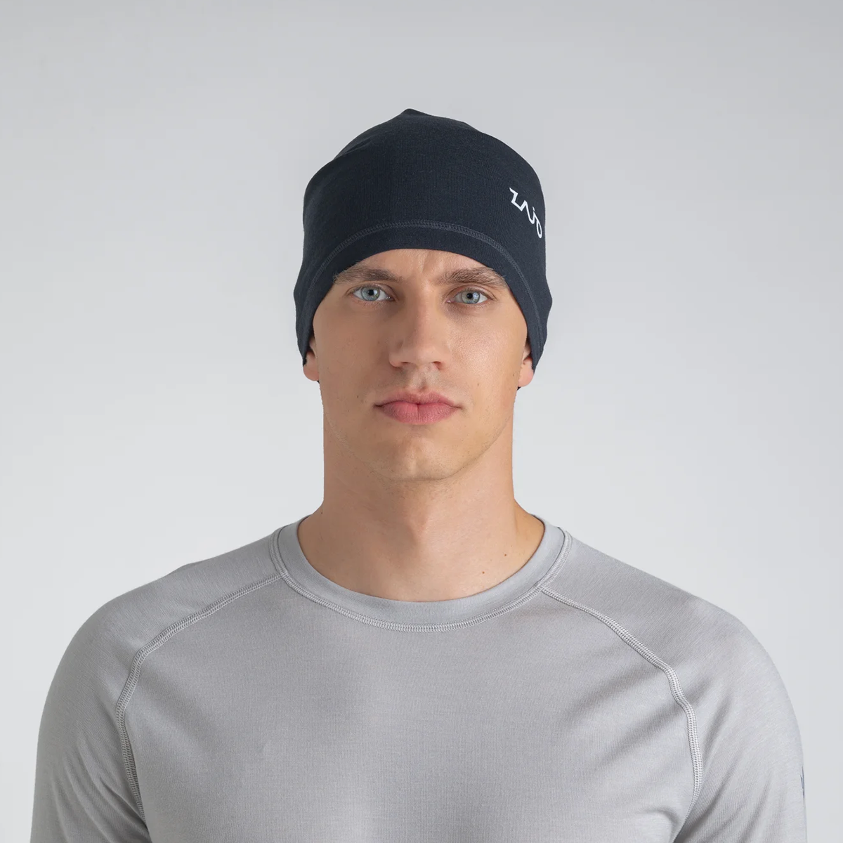 Senti Merino Multifunctional Scarf — Grey Navy