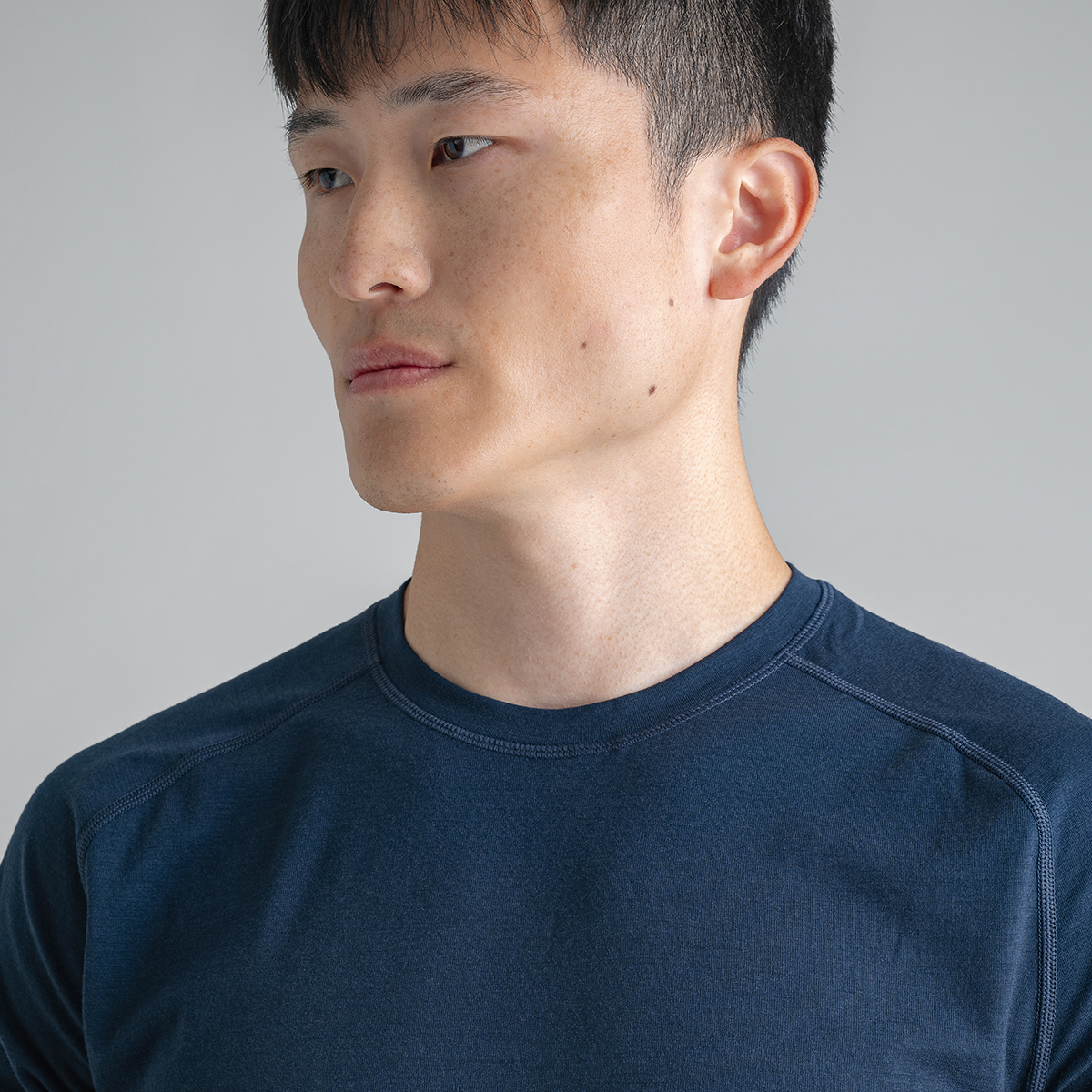 Senti Men's Merino T-shirt — Dark Navy