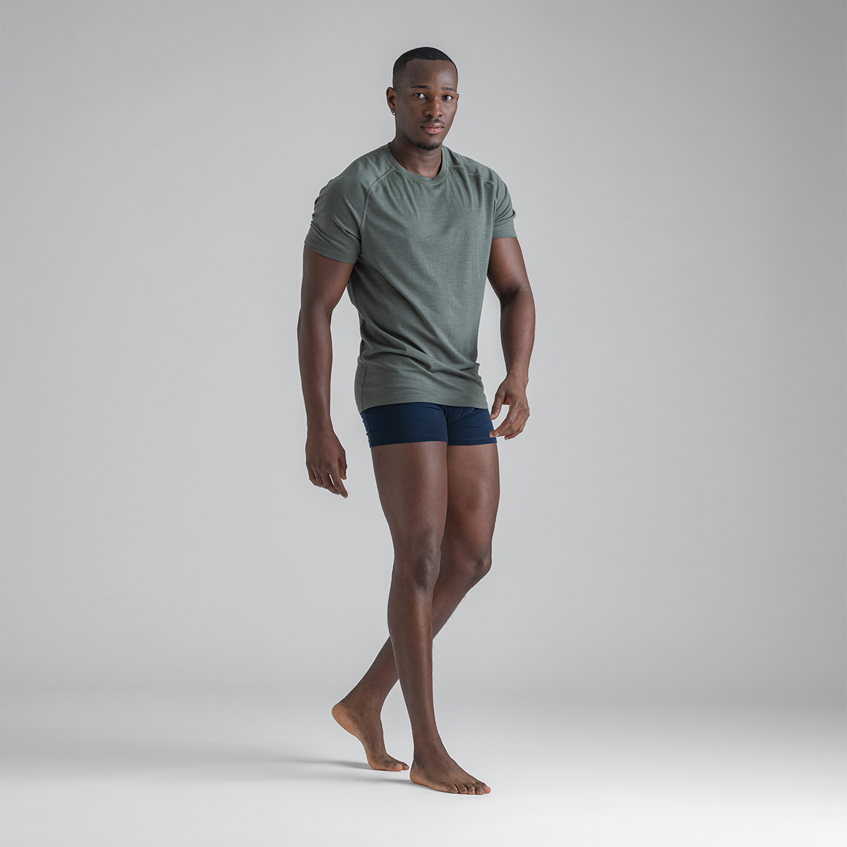 Senti Men's Merino T-shirt — Thyme Green