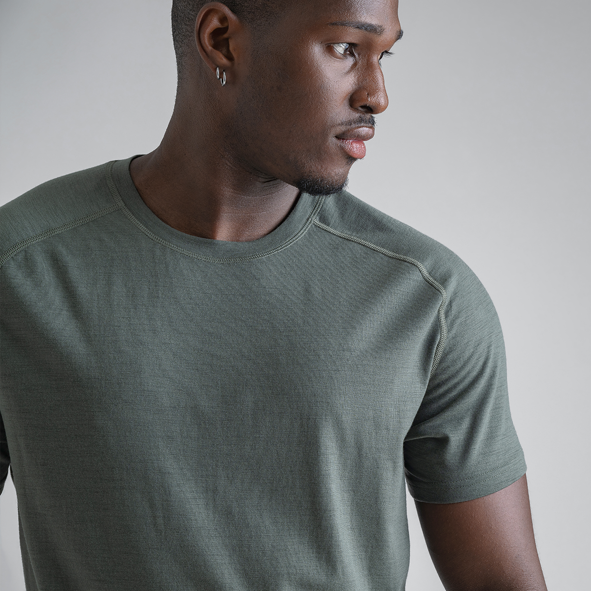 Senti Men's Merino T-shirt — Thyme Green