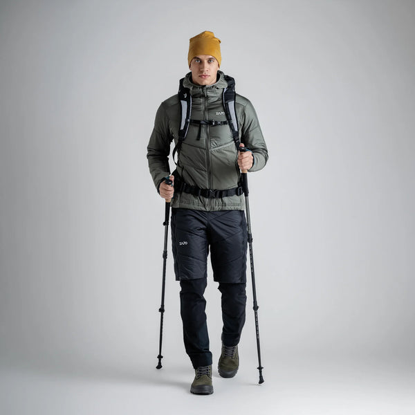 Spiro Men's Insulated Hybrid Jacket — Black