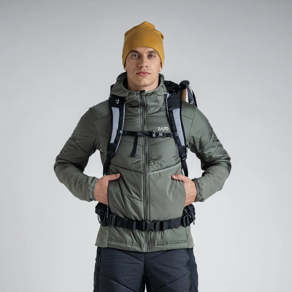 Spiro Men's Insulated Hybrid Jacket — Burned Red