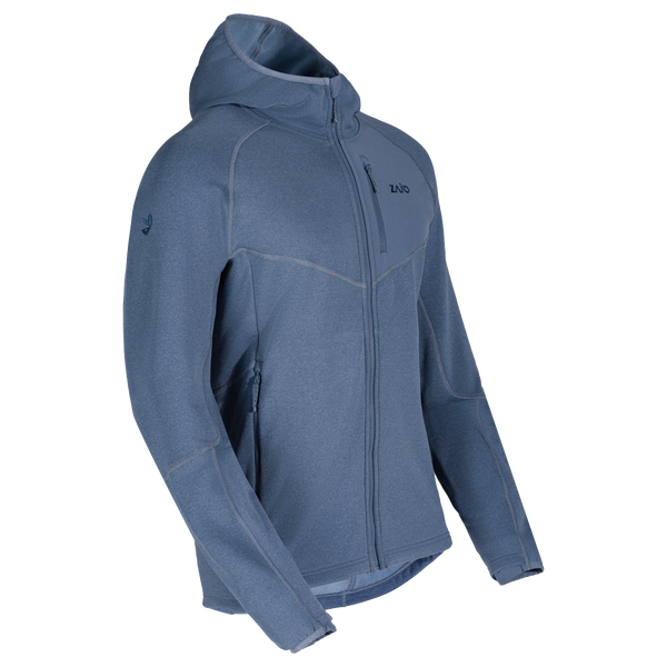 Amiko geacă din fleece cu glugă pentru bărbați, culoare Harbor Blue
