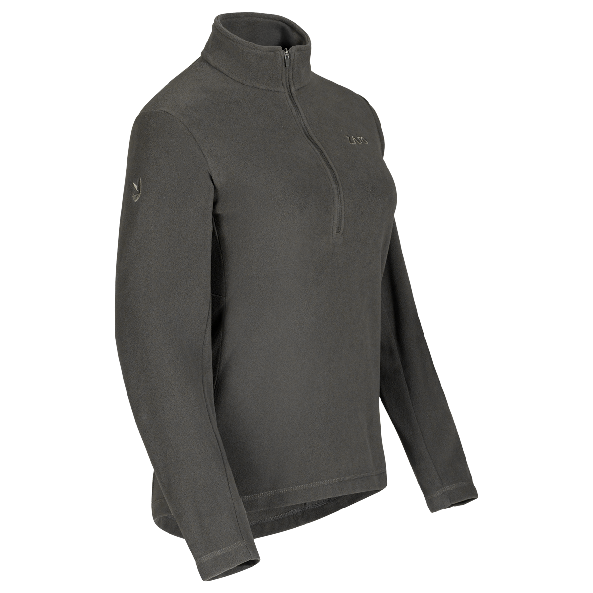 Auro bluză din fleece cu fermoar pentru femei, culoare Black Olive