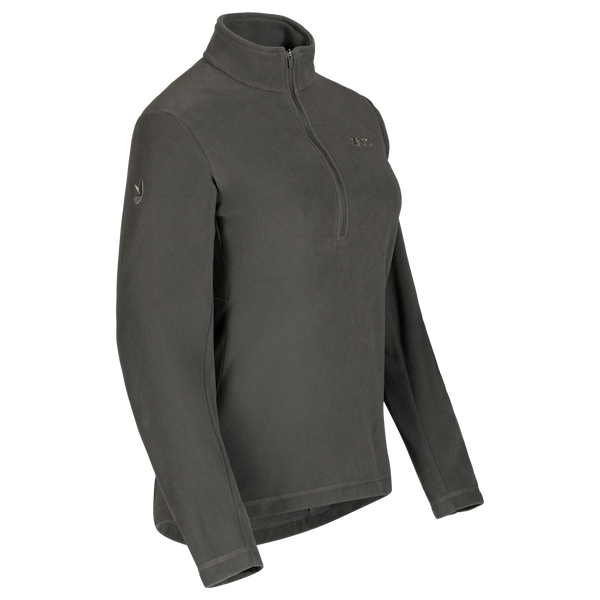 Auro bluză din fleece cu fermoar pentru femei, culoare Black Olive