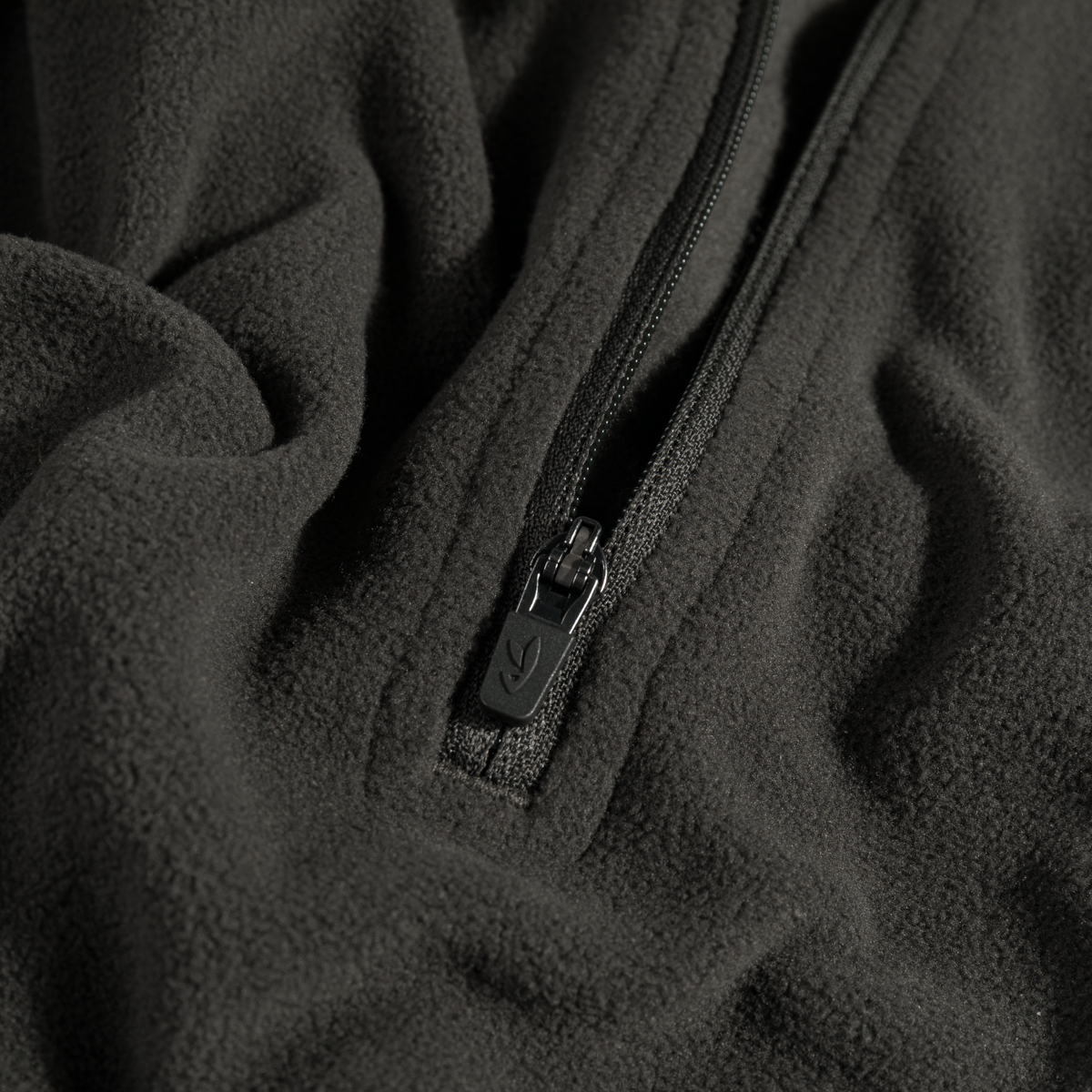 Auro bluză din fleece cu fermoar pentru femei, culoare Black Olive