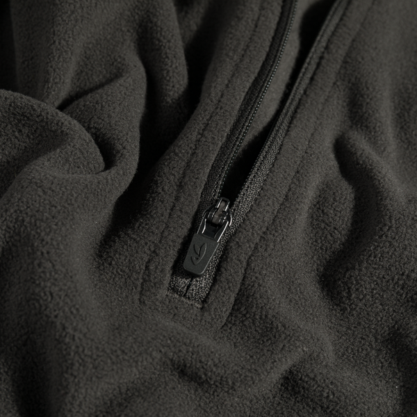 Auro bluză din fleece cu fermoar pentru femei, culoare Black Olive