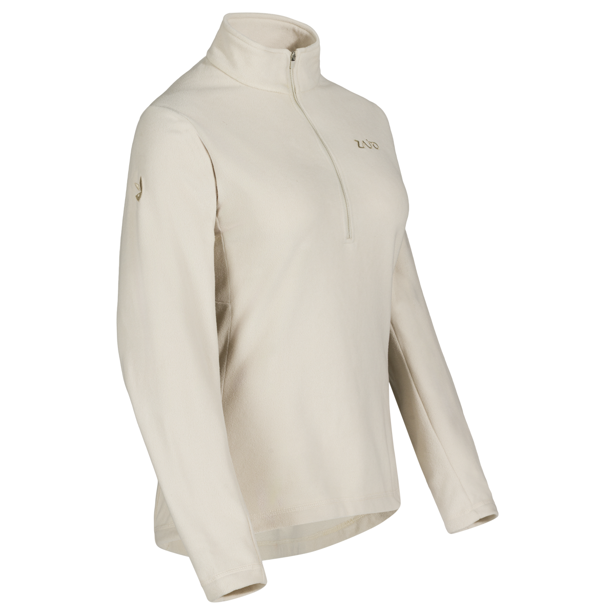 Auro bluză din fleece cu fermoar pentru femei, culoare Light Beige