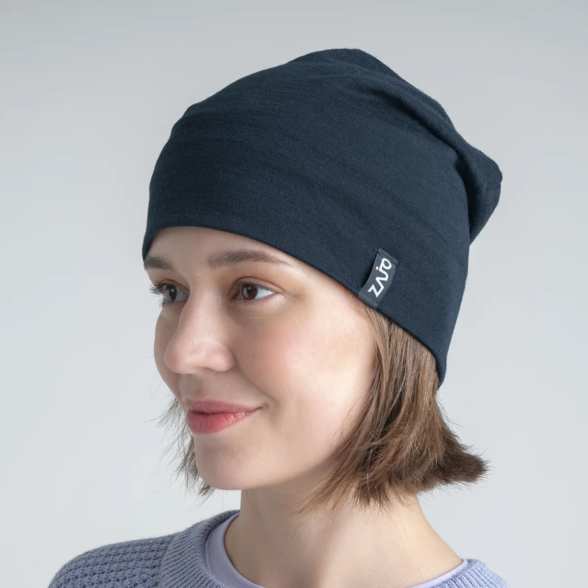 Hejma Merino Slouchy Beanie — Taupe Beige