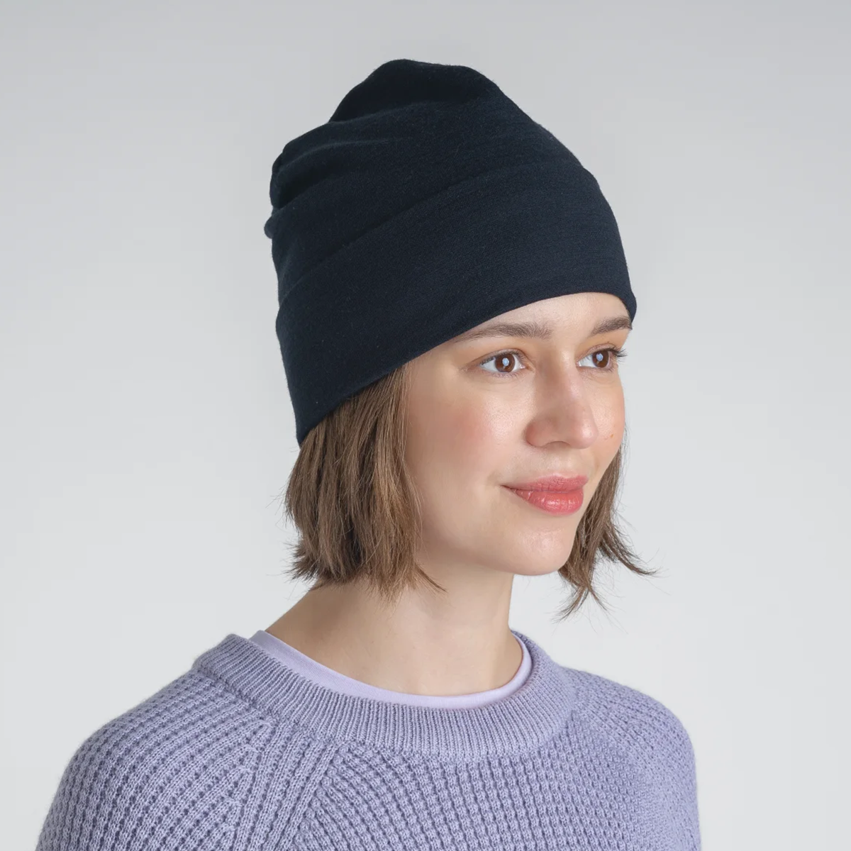 Hejma Merino Slouchy Beanie — Taupe Beige