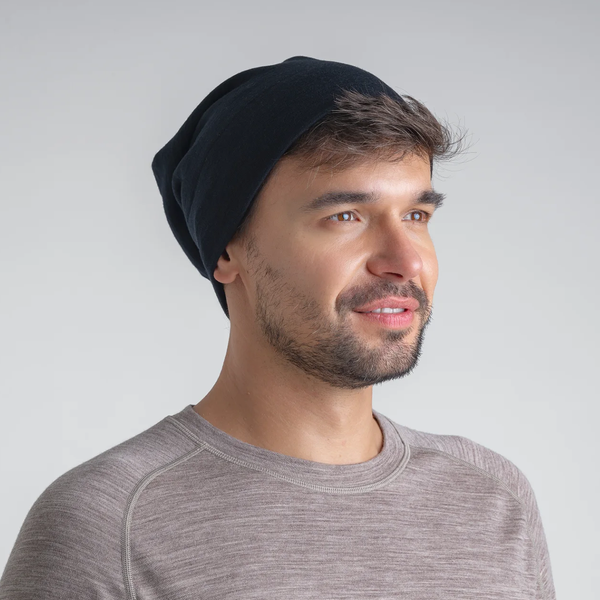 Hejma Merino Slouchy Beanie — Grape Mauve
