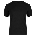 Lerta tricou fără cusături din lână merinos pentru bărbați, culoare Black