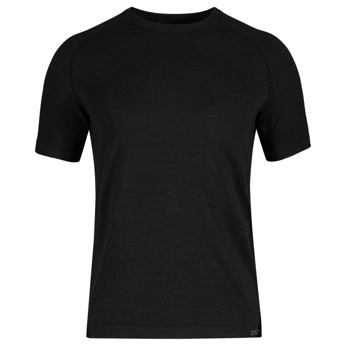 Lerta tricou fără cusături din lână merinos pentru bărbați, culoare Black