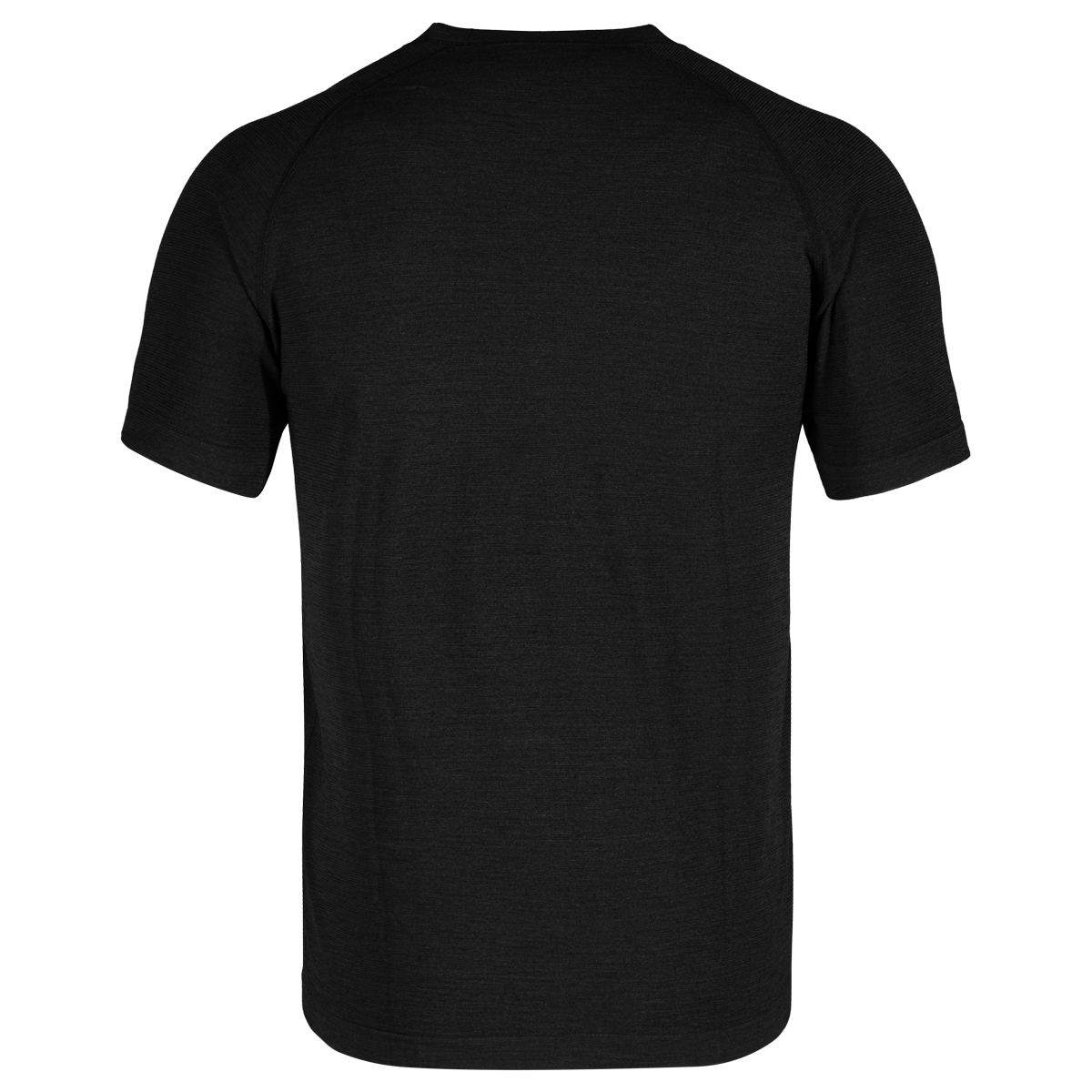 Lerta tricou fără cusături din lână merinos pentru bărbați, culoare Black