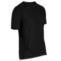 Lerta tricou fără cusături din lână merinos pentru bărbați, culoare Black