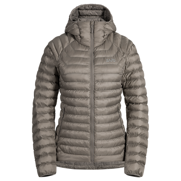 Nubaro geacă izolată cu glugă pentru femei, culoare Taupe Beige