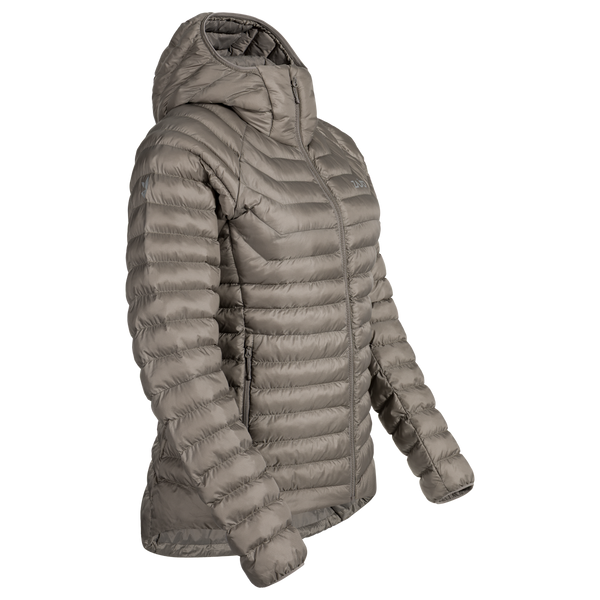 Nubaro geacă izolată cu glugă pentru femei, culoare Taupe Beige