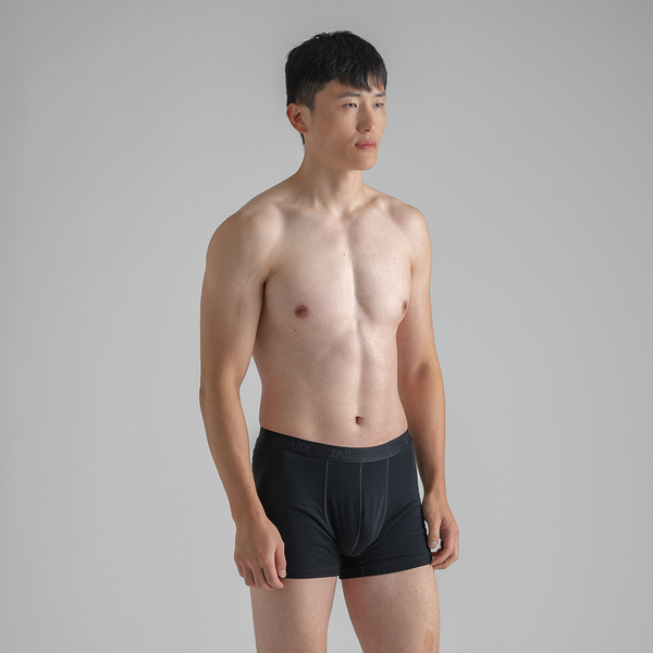 Senti Men's Merino Boxer Briefs — Black