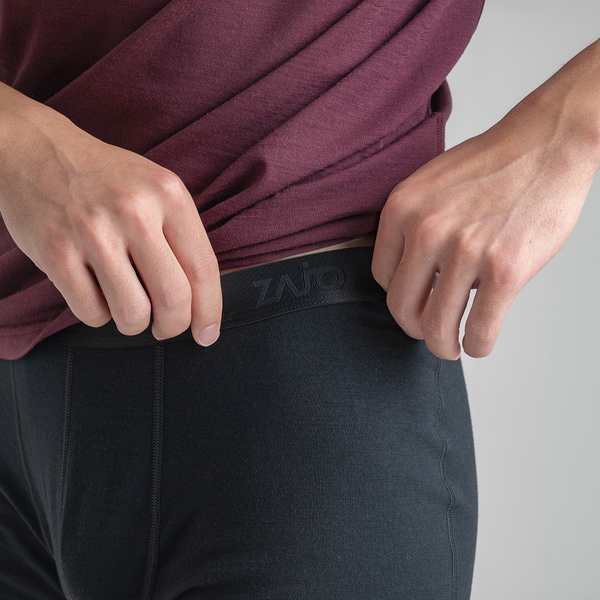 Senti Men's Merino Boxer Briefs — Black