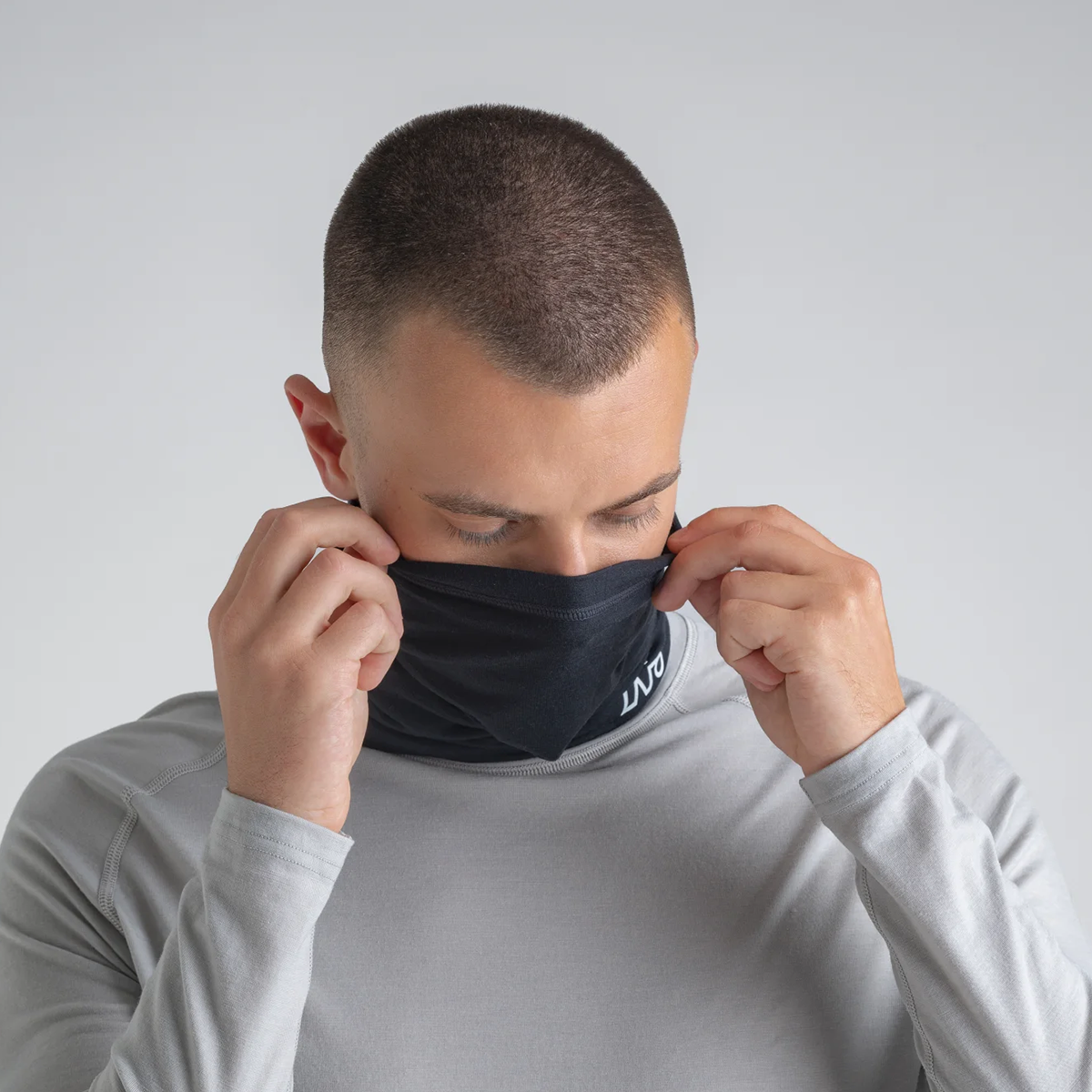 Senti Merino Multifunctional Scarf — Grey Navy