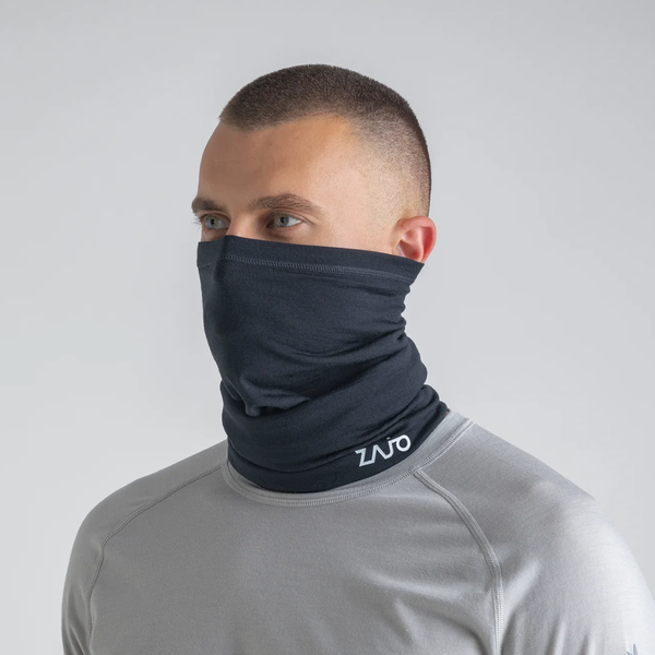 Senti Merino Multifunctional Scarf — Grey Navy