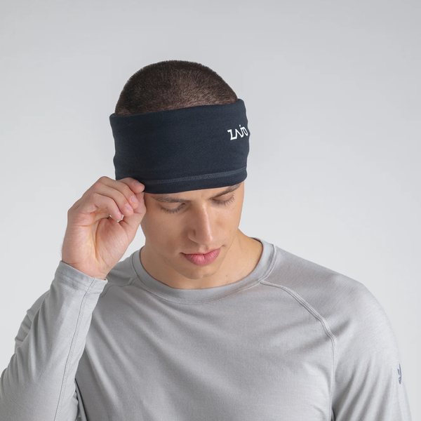 Senti Merino Multifunctional Scarf — Grey Navy