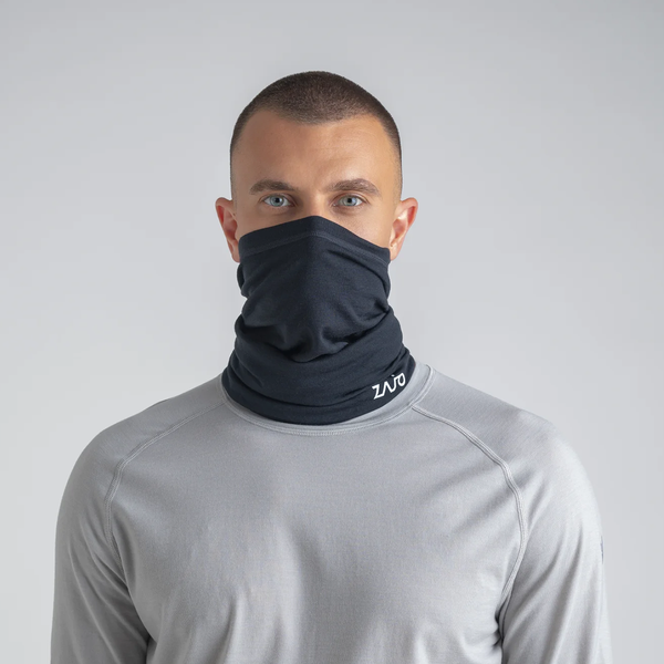Senti Merino Multifunctional Scarf — Grey Navy