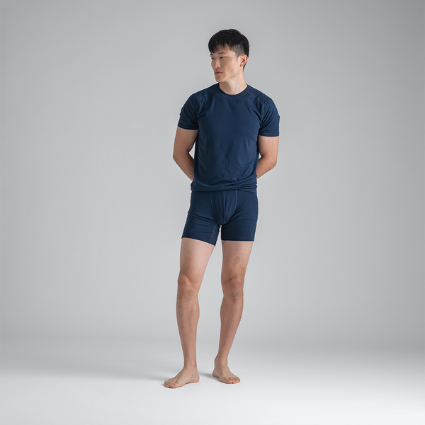 Senti Men's Merino T-shirt — Dark Navy