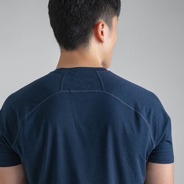 Senti Men's Merino T-shirt — Dark Navy
