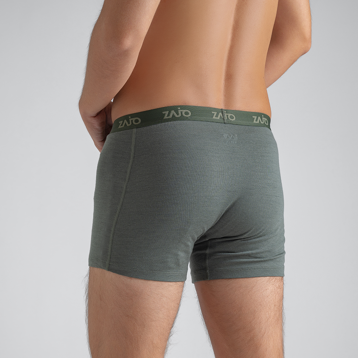 Senti Men's Merino Boxer Briefs — Thyme Green