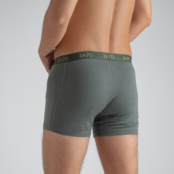 Senti Men's Merino Boxer Briefs — Thyme Green