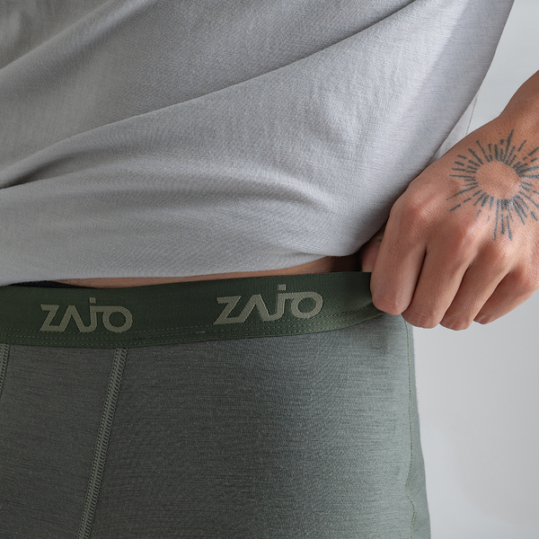 Senti Men's Merino Boxer Briefs — Thyme Green