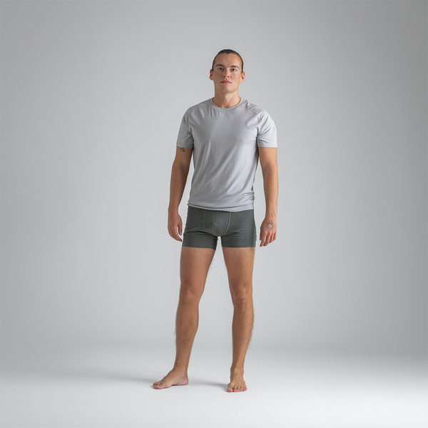 Senti Men's Merino Boxer Briefs — Thyme Green