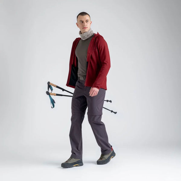 Amiko geacă din fleece cu glugă pentru bărbați