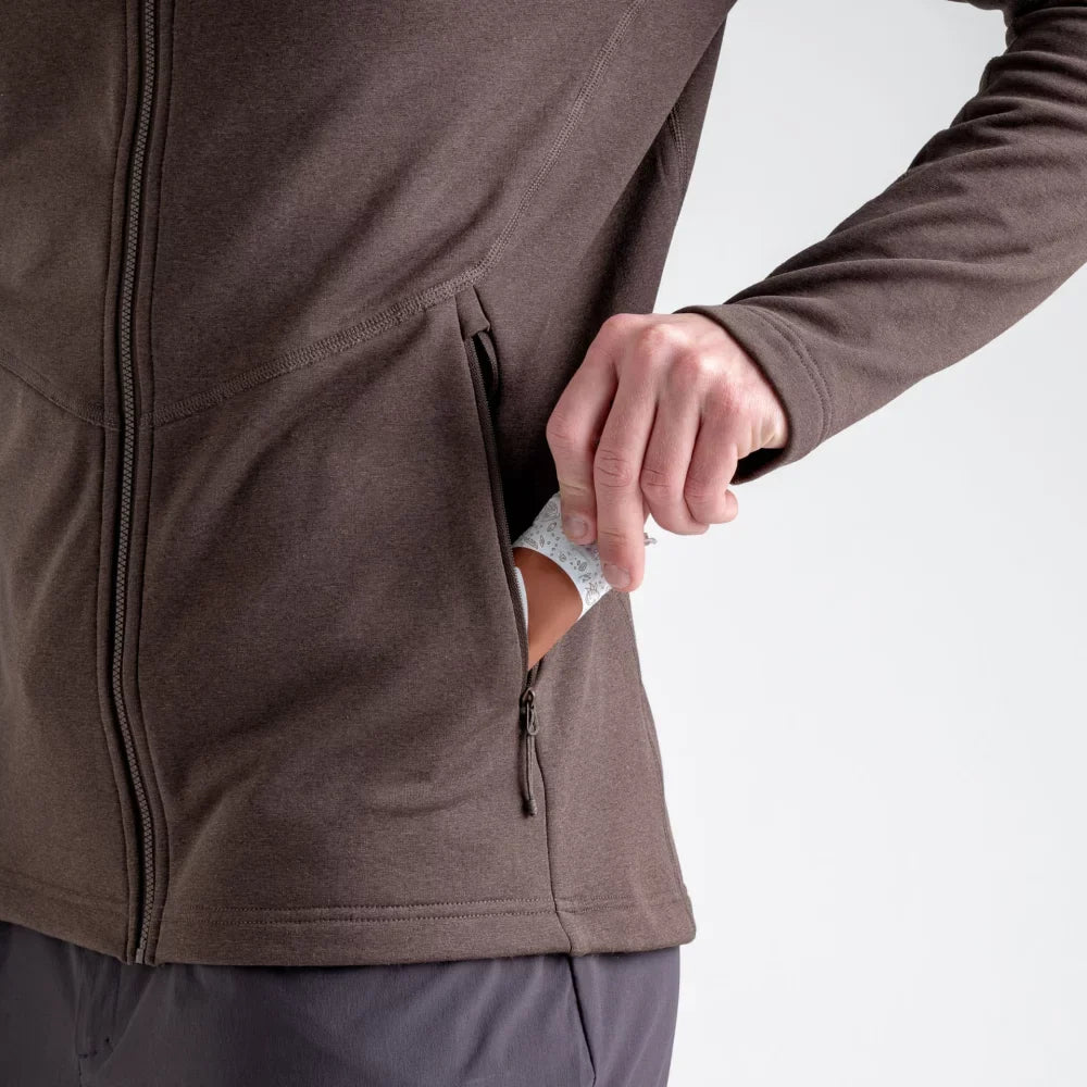 Amiko Men's Fleece Jacket — Golden Brown