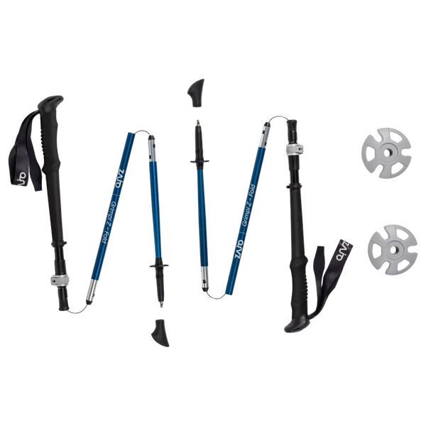 Grimpi Z-Fold Trekking Poles — Navy