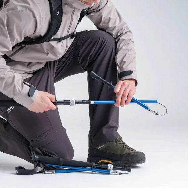 Grimpi Z-Fold Trekking Poles — Navy