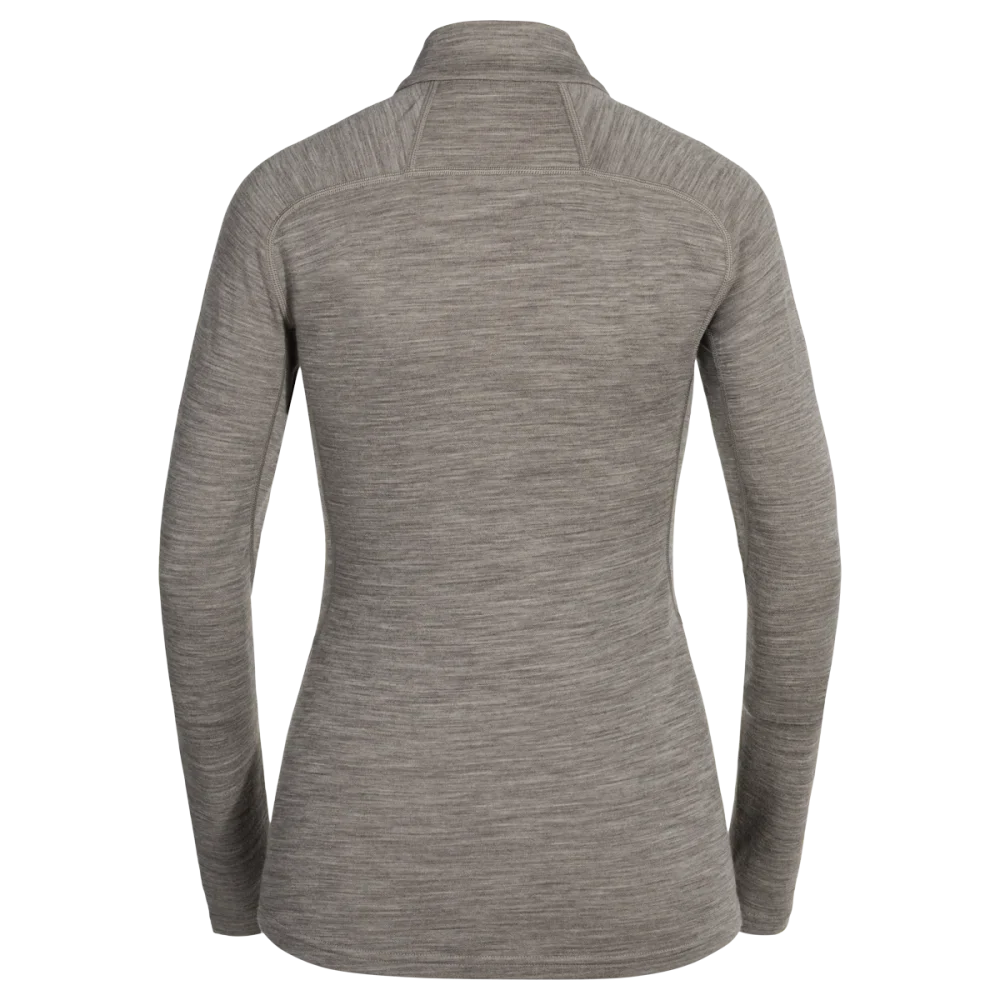 Hejma Women's Merino Zip Top — Taupe Beige