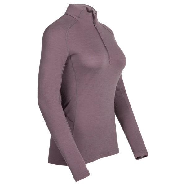 Hejma Women's Merino Zip Top — Grape Mauve