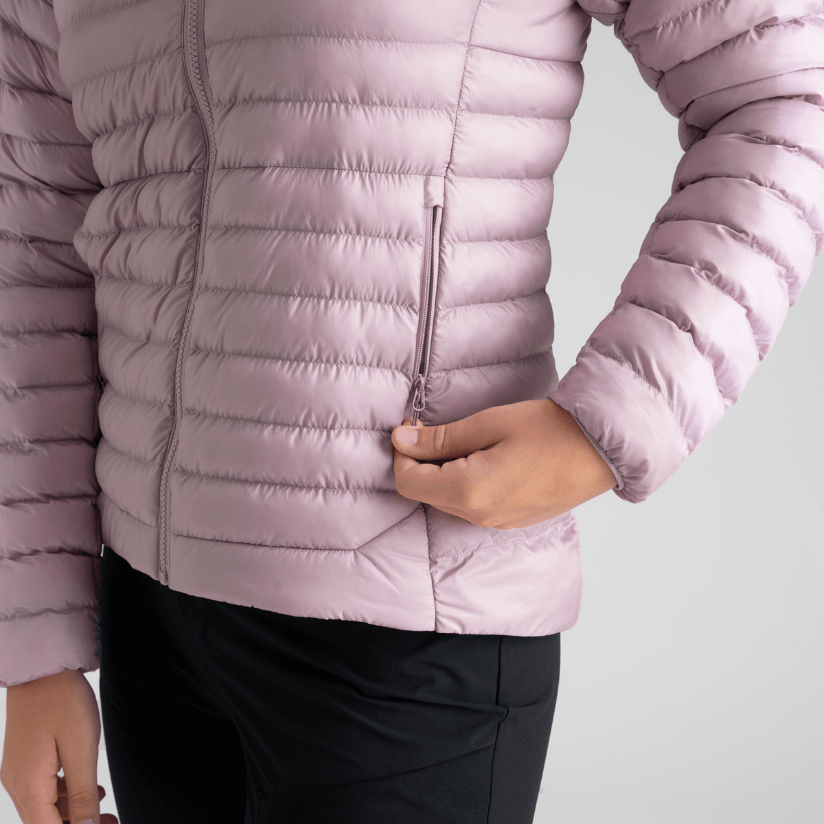 Nubaro Women's Insulated Hooded Jacket — Beige