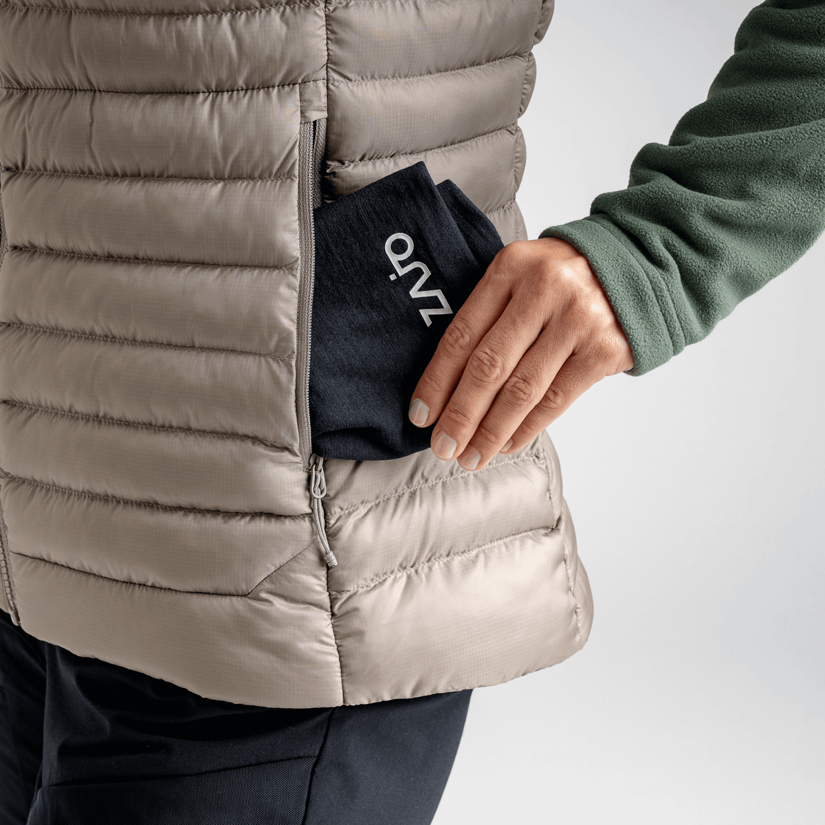 Nubaro Women's Insulated Vest — Beige