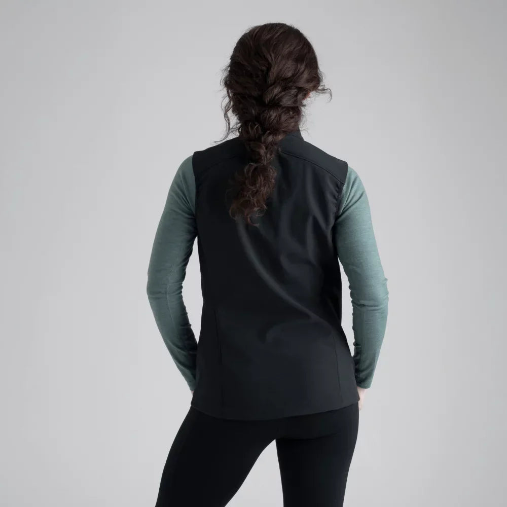 Vento Women's Softshell Vest — Black